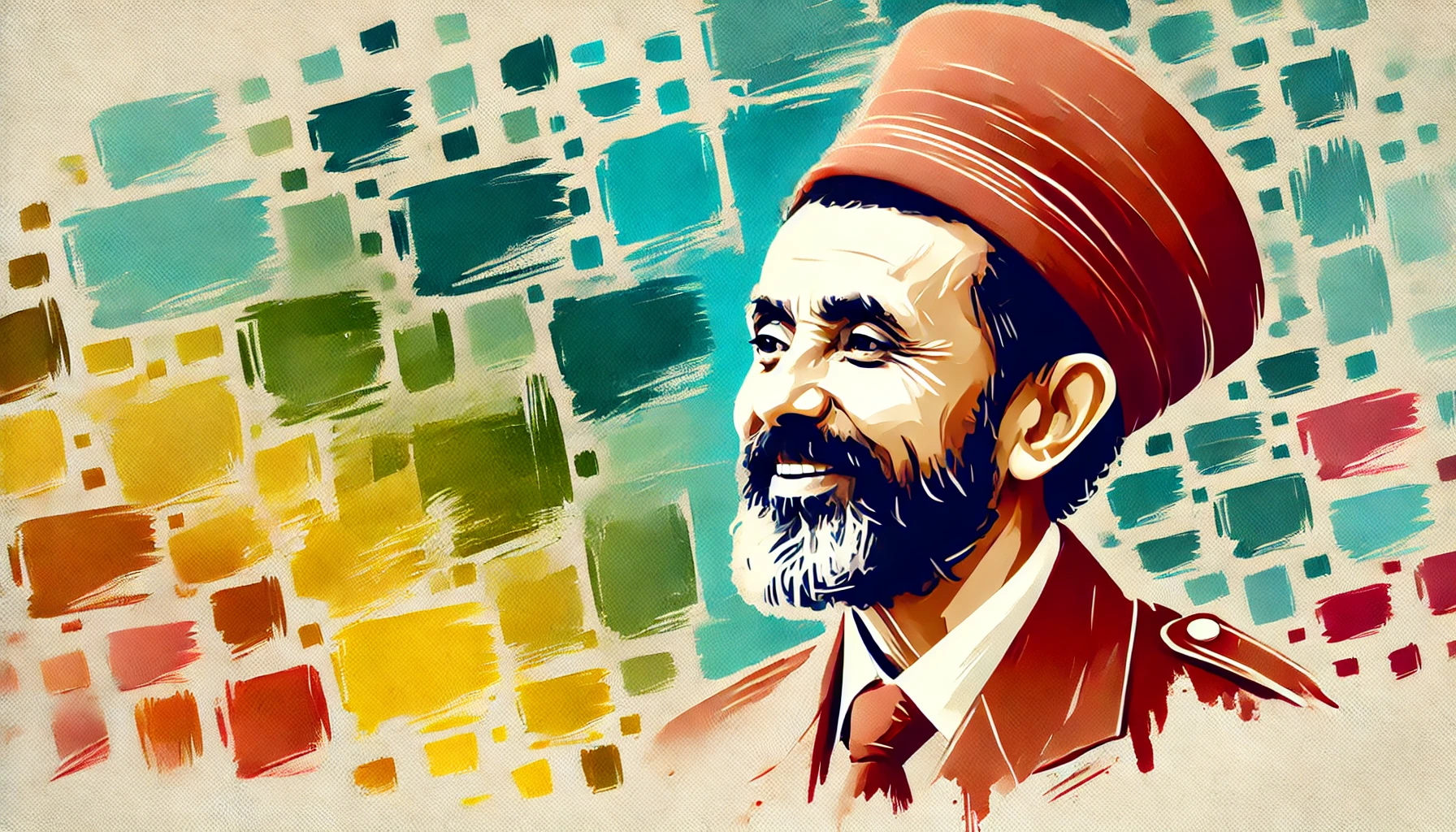 Haile Selassie coliurful illustration